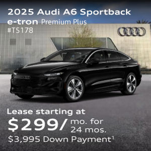 2025 Audi A6 Sportback e-tron Premium Plus #T5178 Lease starting at $299/mo. for  24 mos. $3,995 Down Payment