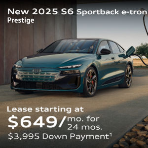New 2025 S6 Sportback e-tron Prestige Lease starting at $649/mo. for  24 mos. $3,995 Down Payment