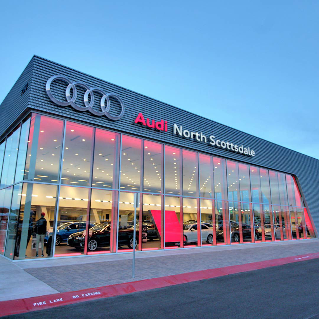 Outside building of Audi North Scottsdale