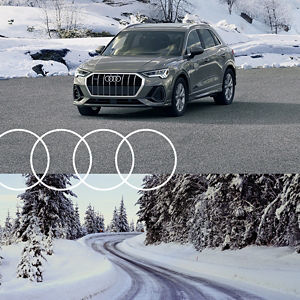 Side view of Audi Q3 parked