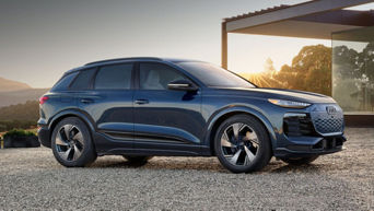 Front view of an Audi Q6 e-tron parked