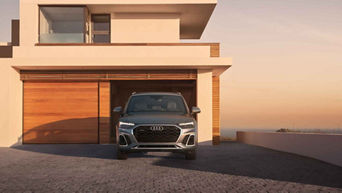 Front view of an Audi Q5 parked.