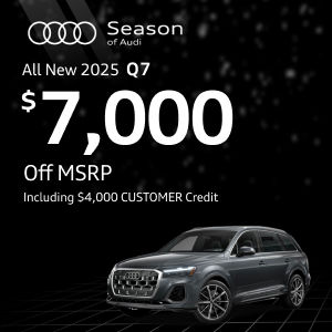 Back view of an Audi Q7