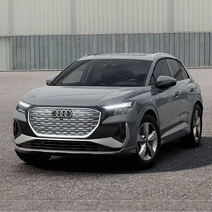 Front facing view of an Audi Q4 parked.