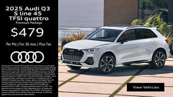 Side view of an Audi Q3 parked.