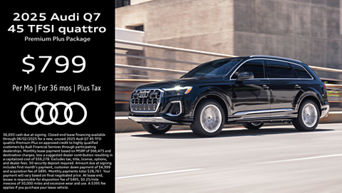 Side view of an Audi Q7 driving