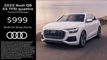 Front view of an Audi Q8