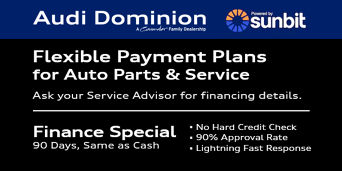 Service Your Audi Now Pay Later with Sunbit