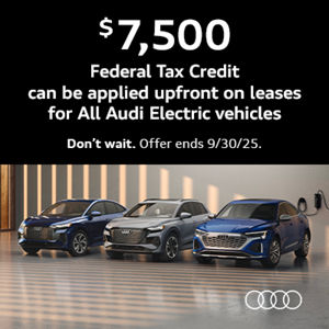 Multiple Audi models parked