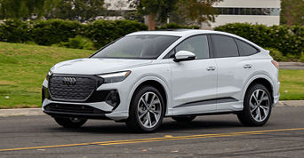 Audi e-tron on the road