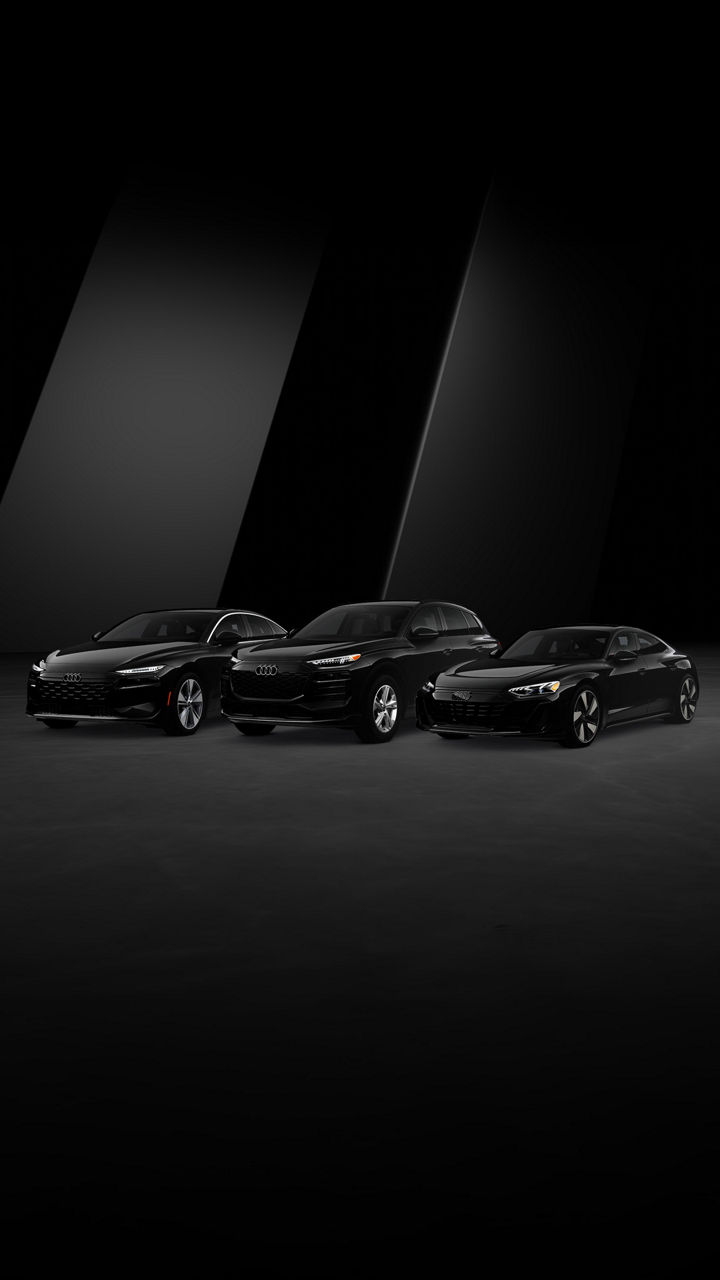 Black Audi Models in a row