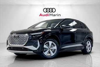 front facing 2025 Audi Q4 e-tron in a showroom