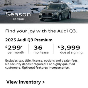 2025 Audi Q3 Lease Offer