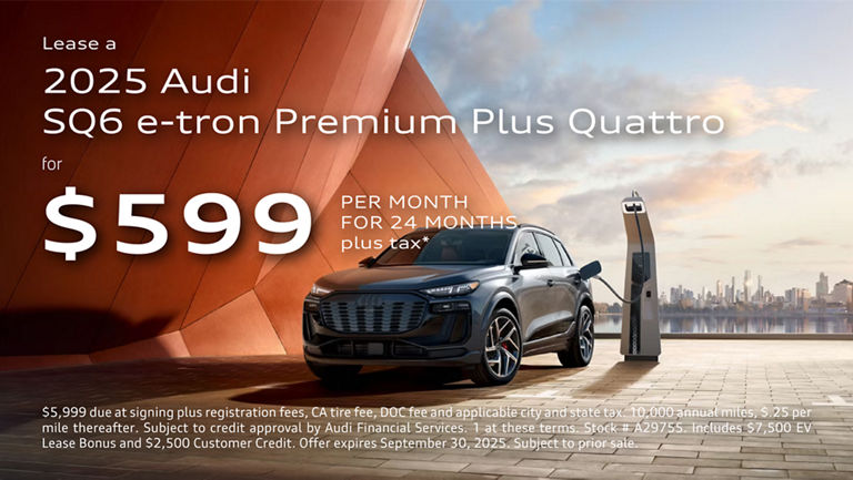 2025 SQ6 e-tron $599 lease offer