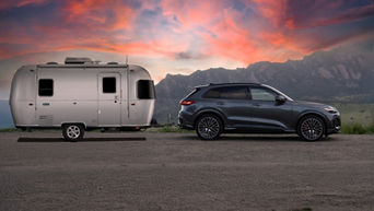 2025 Audi Q5 Towing Capacity towing an Air Stream camper in the mountains