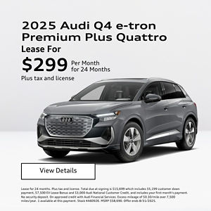 Audi Q4 e-tron lease for 299 per month at Audi Livermore