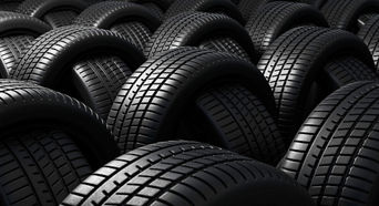Profile view of tires. 