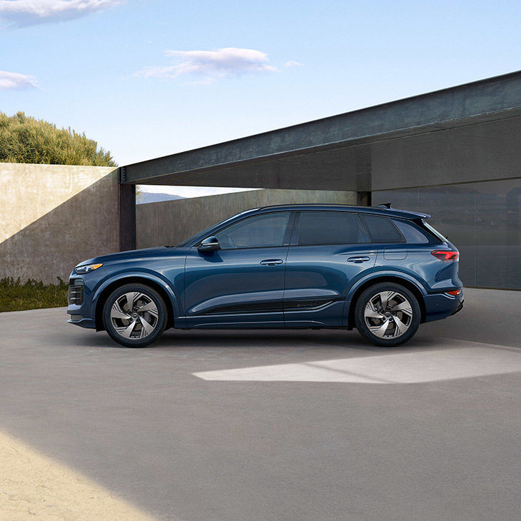 Side view of an Audi Q6 e-tron