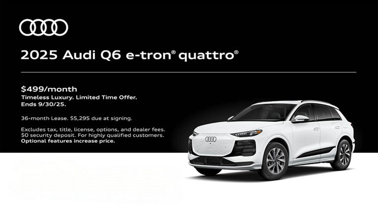 Audi Q6 etron side profile